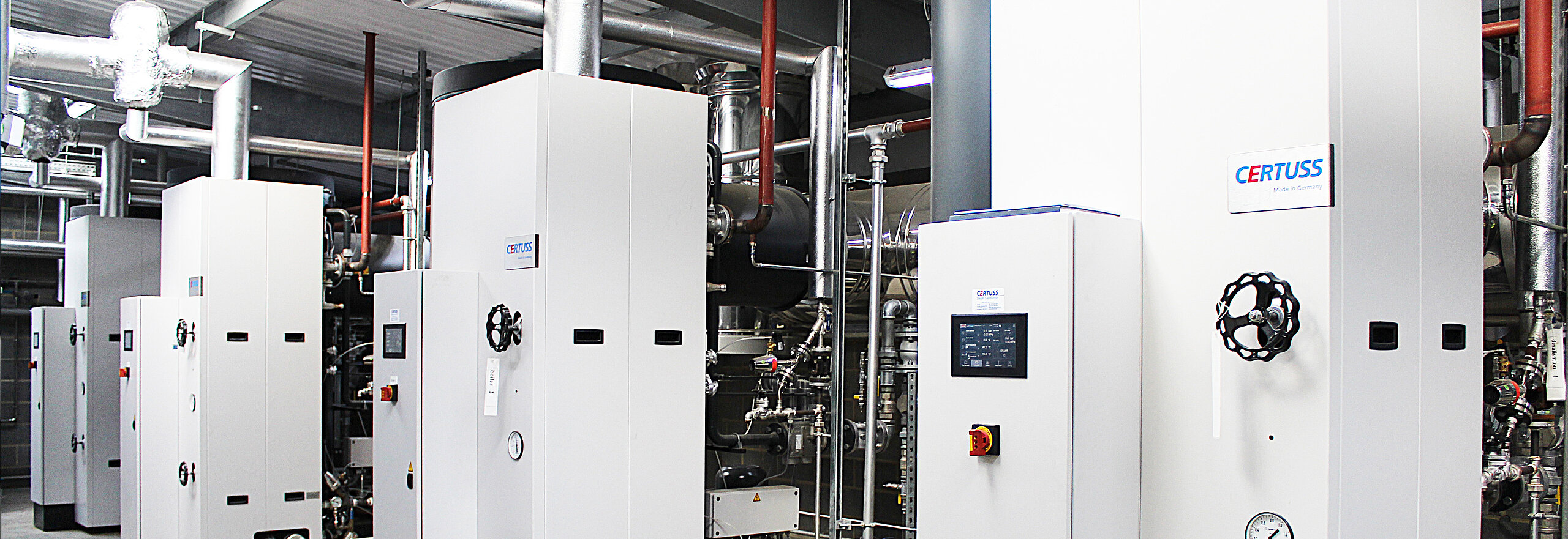 Image d'une installation multiple avec 4 générateurs de vapeur